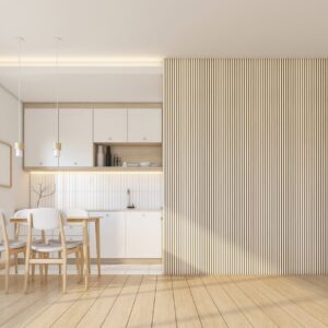 birch black slat wall